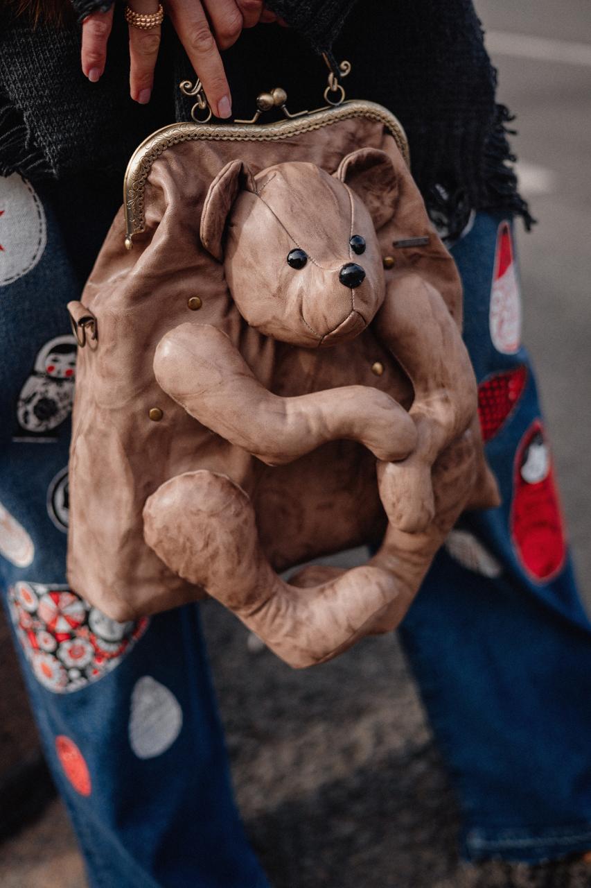 Teddy Bear Retro Clasp Bag