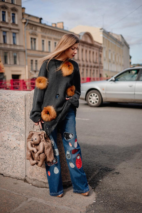 Teddy Bear Retro Clasp Bag