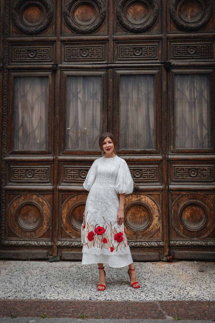 White Embroidered Dress