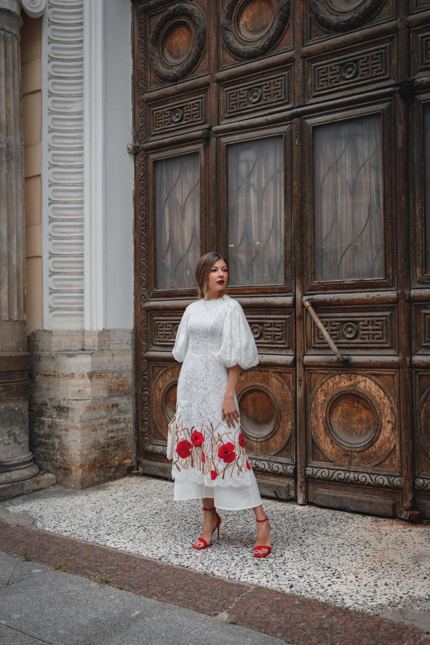 White Embroidered Dress