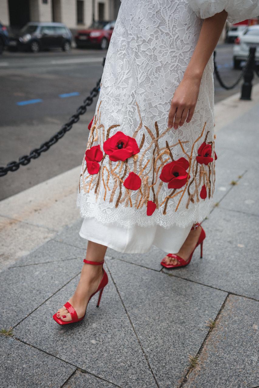 White Embroidered Dress