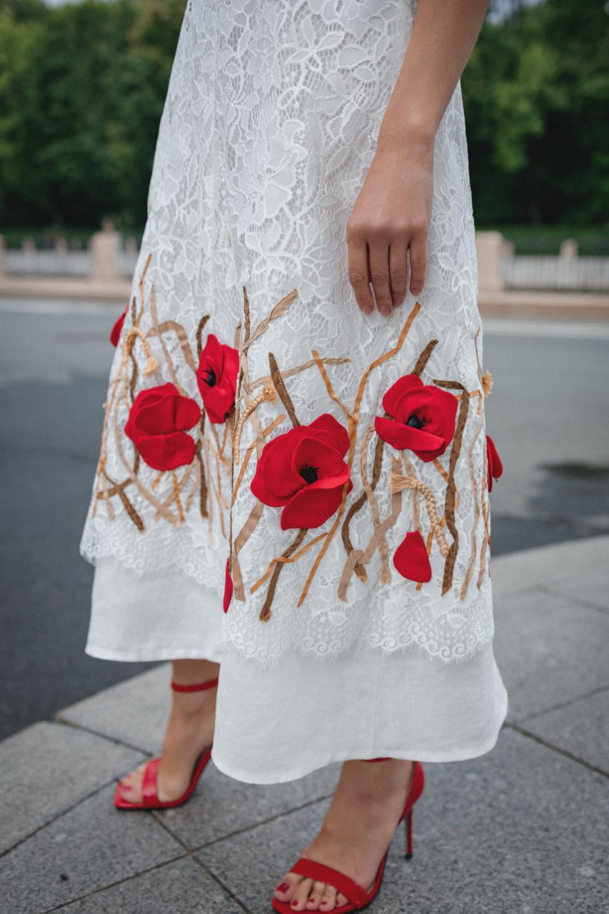 White Embroidered Dress