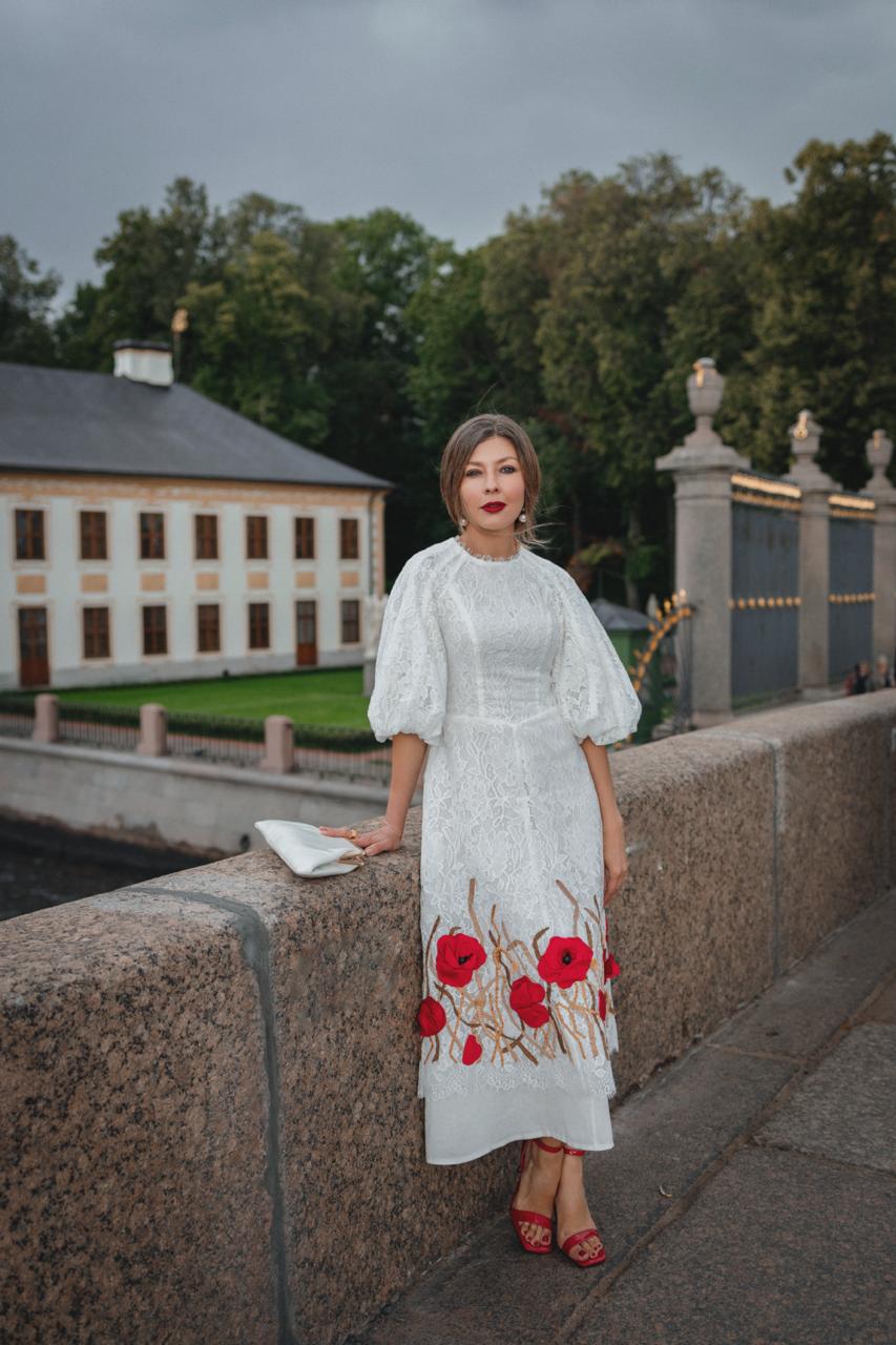 White Embroidered Dress