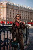 Striped Velvet Blazer