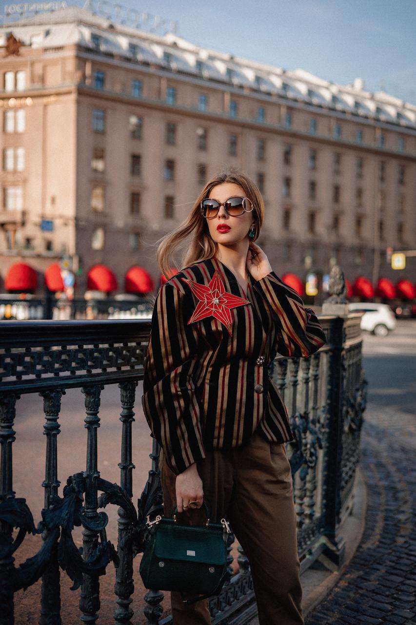 Striped Velvet Blazer