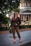 Striped Velvet Blazer