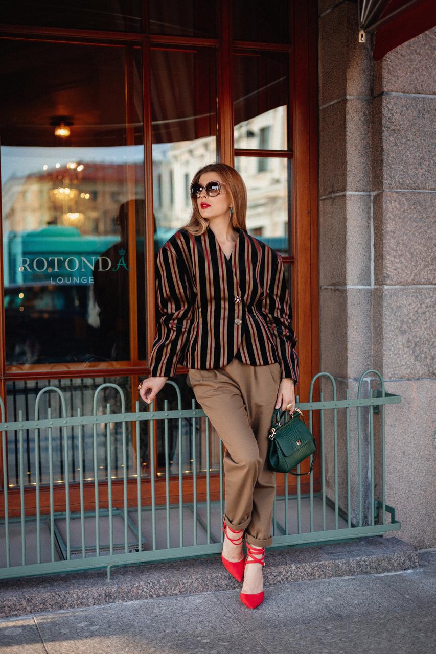 Striped Velvet Blazer