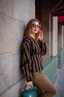 Striped Velvet Blazer