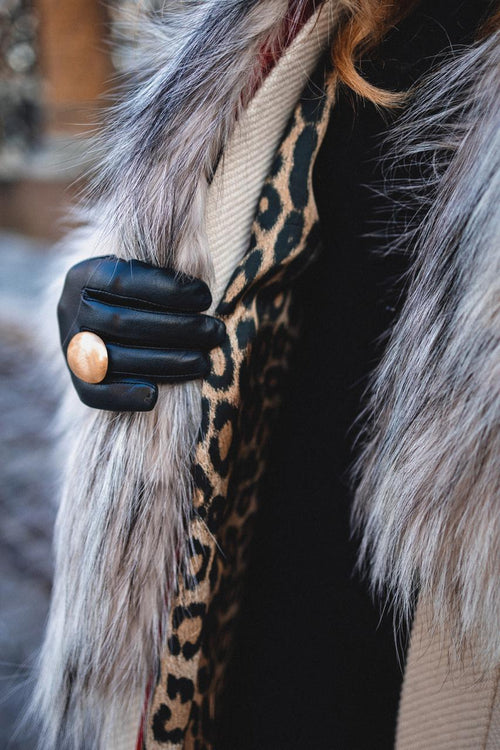Ivory Cashmere Coat in Russian Style