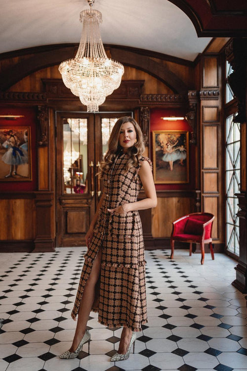 Tweed Maxi Dress