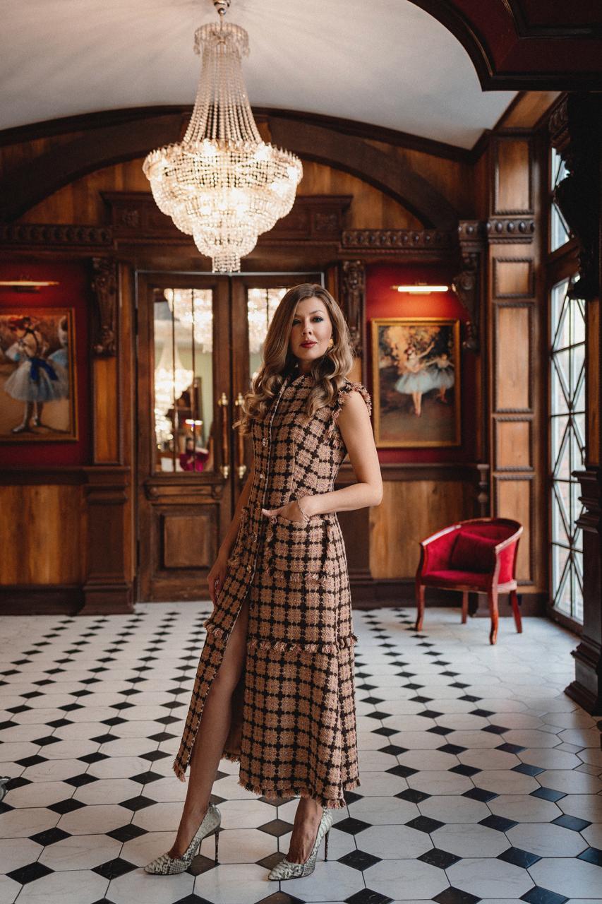 Tweed Maxi Dress
