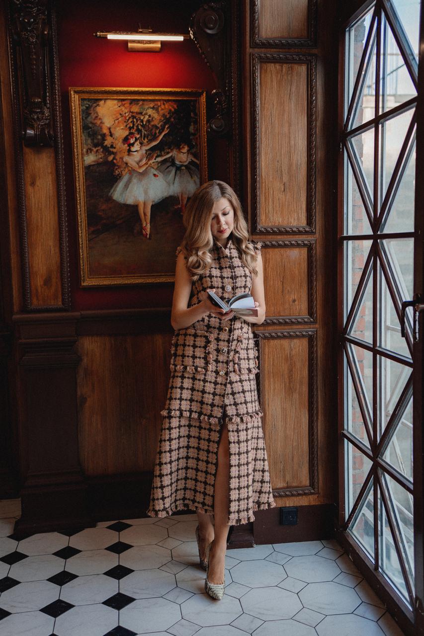 Tweed Maxi Dress