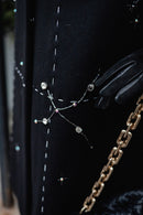 Hand-Embroidered Long Wool Coat