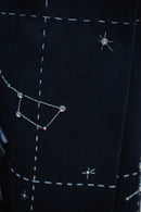 Hand-Embroidered Long Wool Coat