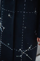 Hand-Embroidered Long Wool Coat