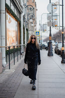 Hand-Embroidered Long Wool Coat