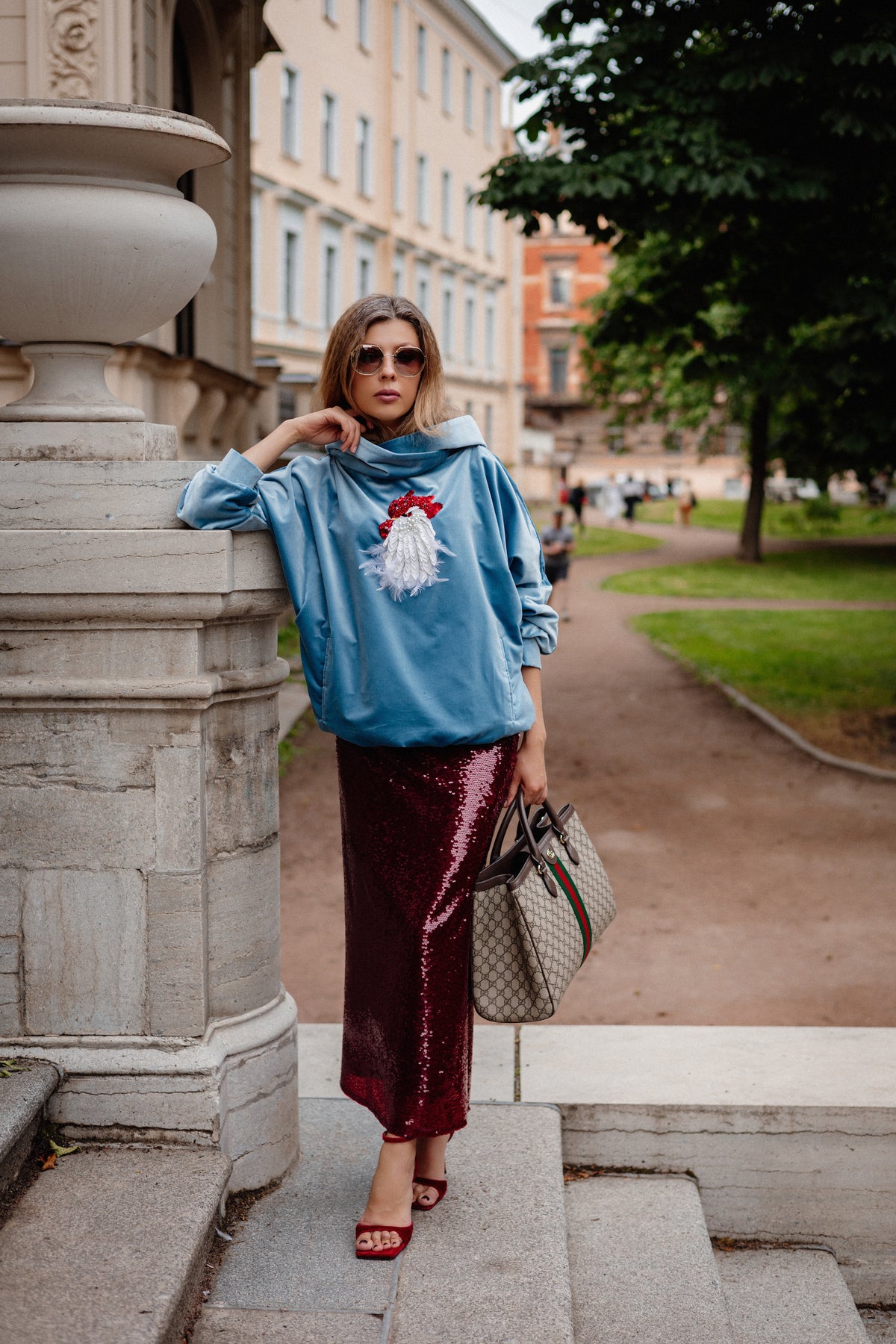 Handmade Embroidered Cotton Velvet Hoodie