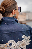 Denim Jacket with Hand Embroidery