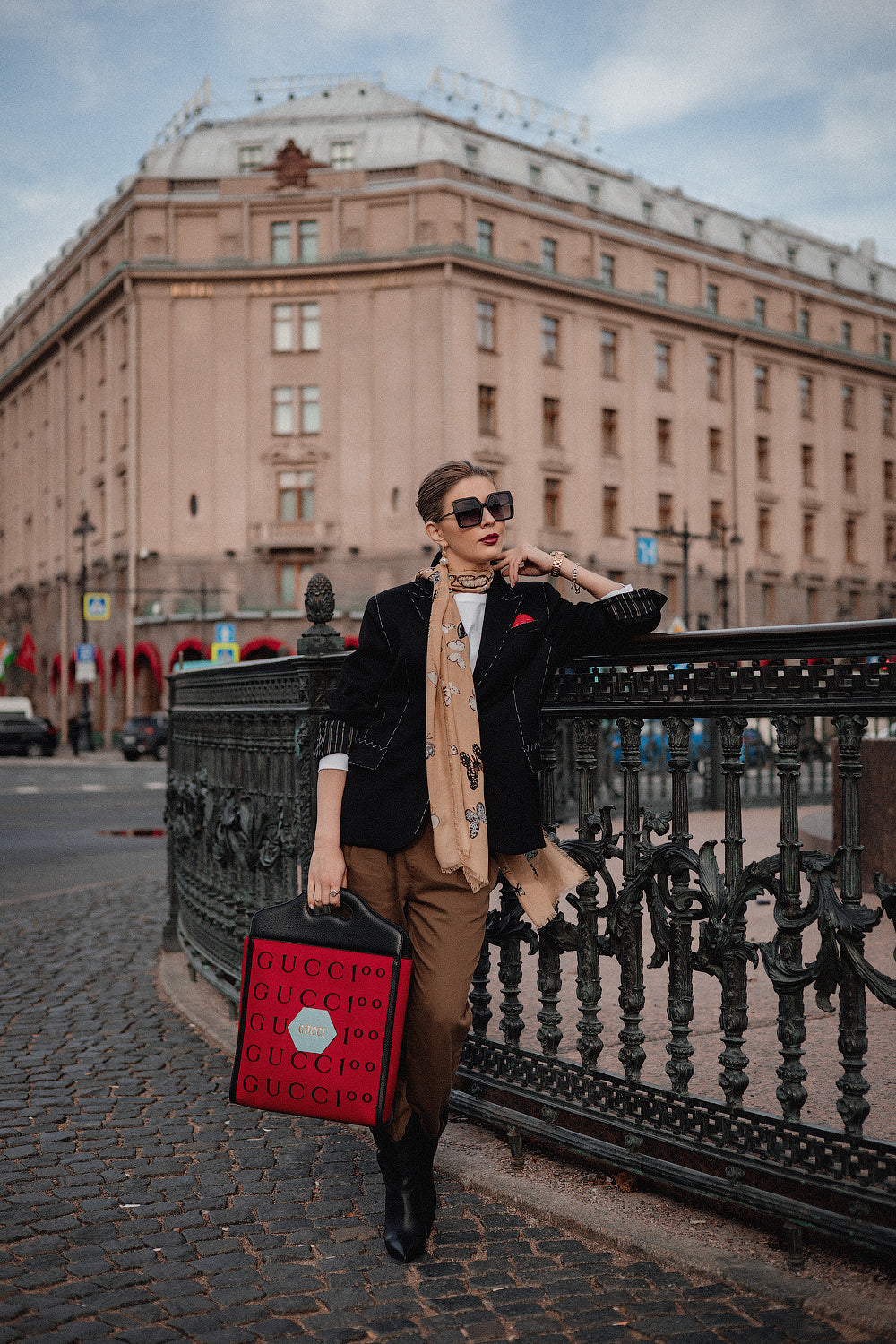 Black Embroidered Wool Blazer