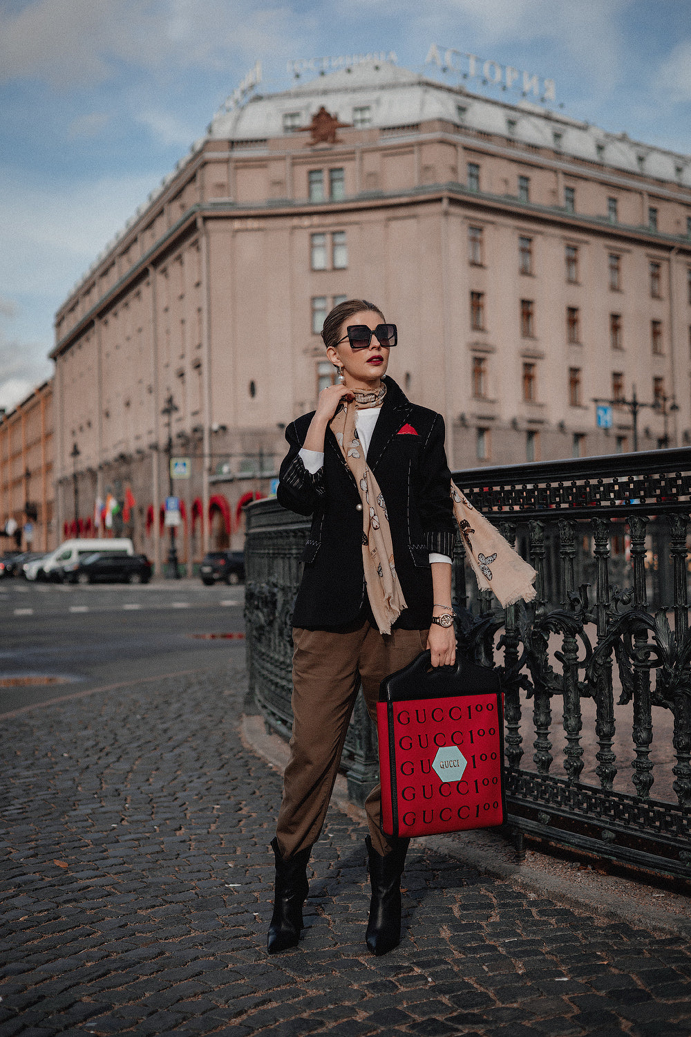 Black Embroidered Wool Blazer