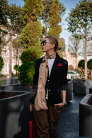 Black Embroidered Wool Blazer