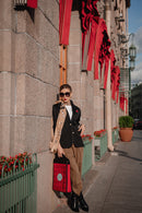 Black Embroidered Wool Blazer