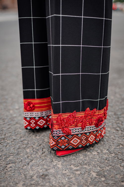 Plaid Vest and Pants Set