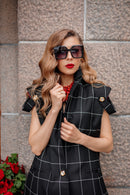 Plaid Vest and Pants Set