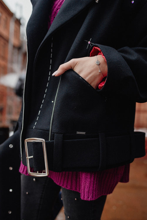 Embellished Wool Coat