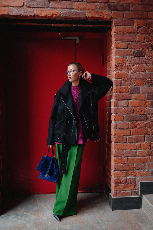Embellished Wool Coat