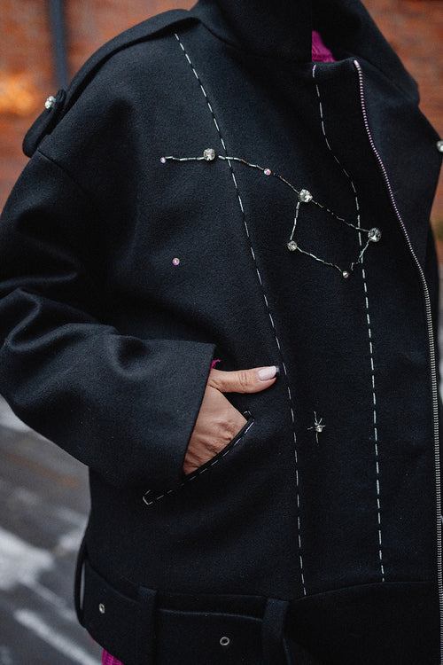 Embellished Wool Coat