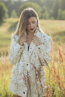 Hand-Painted Embellished Blazer